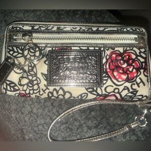 Coach Poppy Floral Wristlet Wallet
